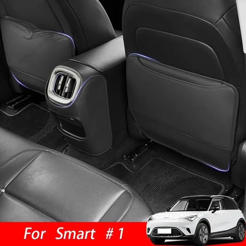 For Benz Smart #1 Smart 1 2023 2024 2025 2026 Car Seat Anti Kick Pad Auto Seat Back Protector Cover Seat Anti-Dirt Easy-install