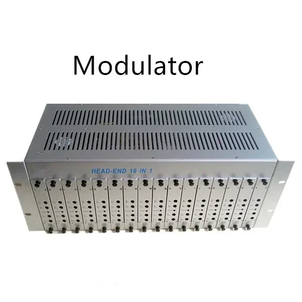 Modulador fijo analógico CATV montado en rack Modulador rf fijo de 16 canales ISO9001:2008 Modulat de frecuencia adyacente integrada de 24 vías