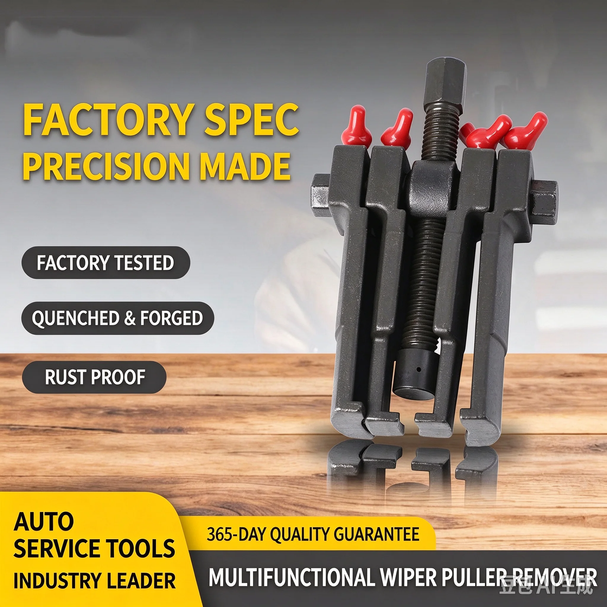 Frameless Wiper Blades Multi-Function  Arm Bearing Puller Universal 4 Jaw Wiper Arm Puller Windshield Wiper Arm Removal Tool