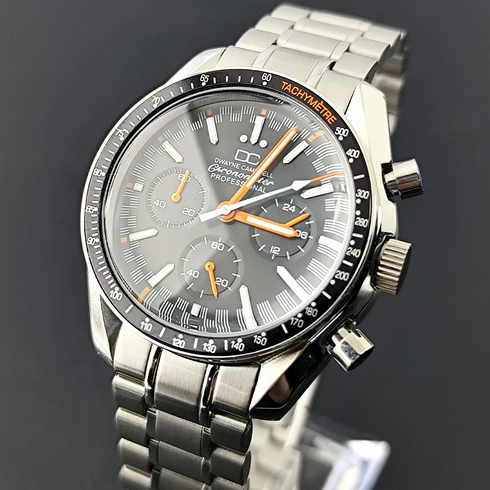 Automatic Watch Dwayne Campbell High Quality Quartz Watches Luminous Auto Date Speed Chronograph VK63 Movement Watches For Man