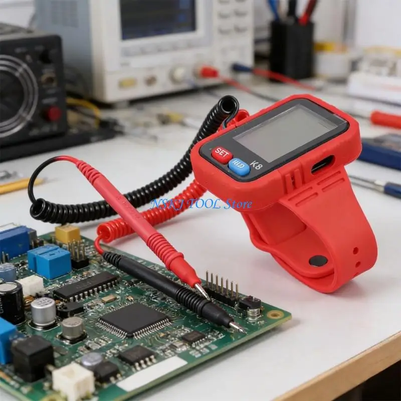 L8RC Ergonomic Wrist Multimeter Basic Electrical Testing Voltmeter and Ohm Meter Resistance For Daily Maintenance Tasks