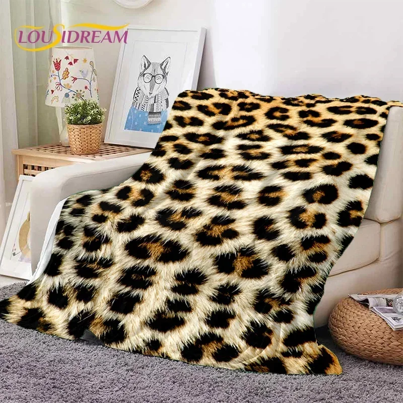 3D Colorful Zebra Stripe Leopard Tiger Print Pattern Soft Flannel Blanket,Throw Blanket Comfortable Blanket for Picnic Beds Home