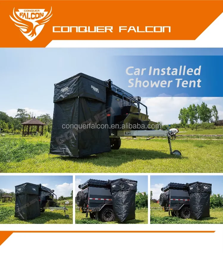 Aanpasbare kampeeruitrusting Feature-Rich Douchetent