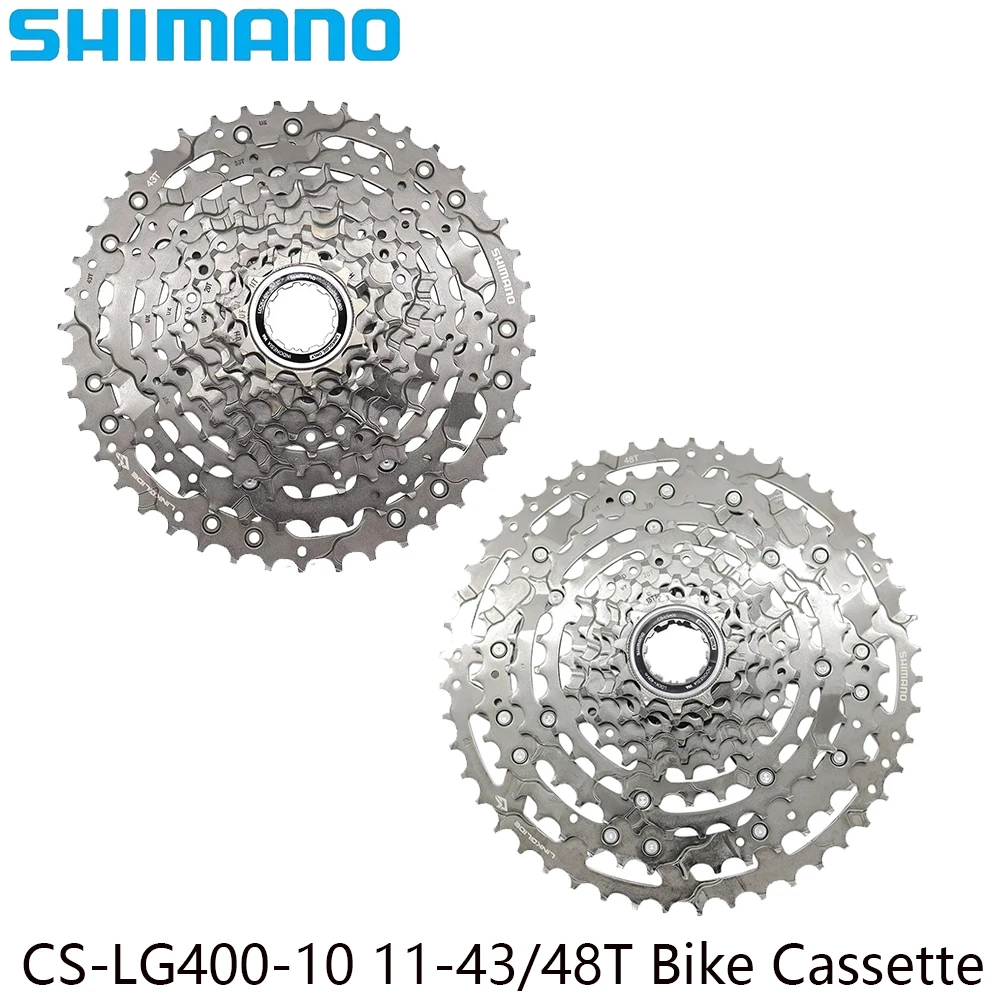 

SHIMANO 10-скоростная CS-LG400-10 11-43T/48T велосипедная кассетная звездочка для MTB велосипеда оригинальные детали велосипеда