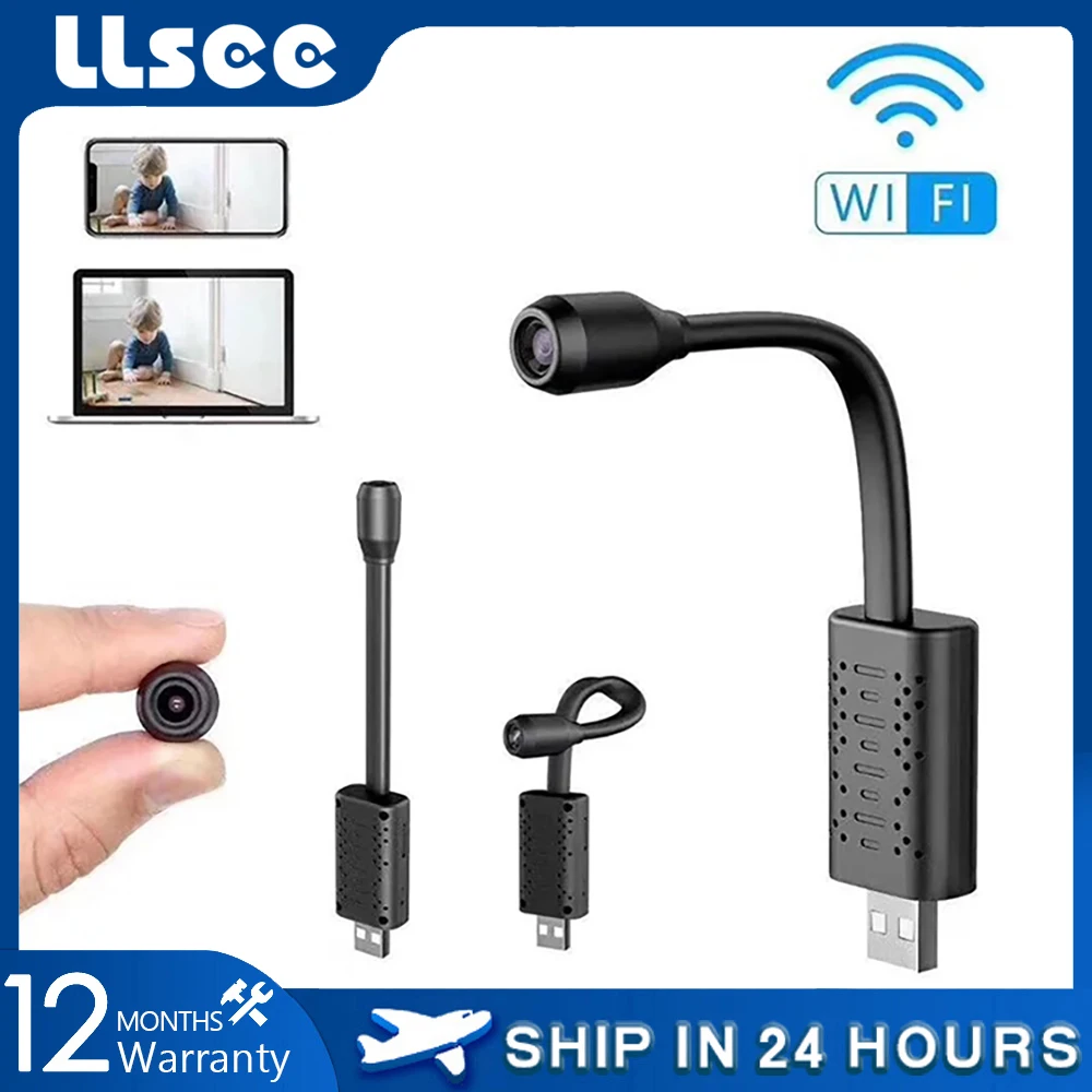 LLSEE V380 Pro 1080P HD CCTV Micro WiFi USB Interface Mobile Detection Camera 140 ° Panoramic IP Camera Wireless