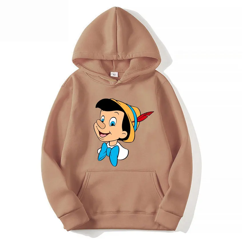 Pinocchio Women Hoodie Tops Spring Autumn 2024 New Fashion Men Pullover Cartoon Anime Couple Oversized Sweatshirt Clothes