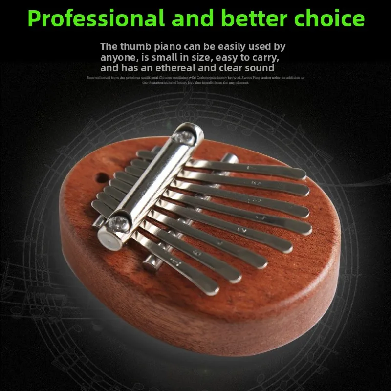 الجديد في 8 مفاتيح خشبية صغيرة كاليمبا عالية الجودة رائعة إصبع الإبهام البيانو ماريمبا الموسيقية جيدة الإكسسوارات قلادة هدية