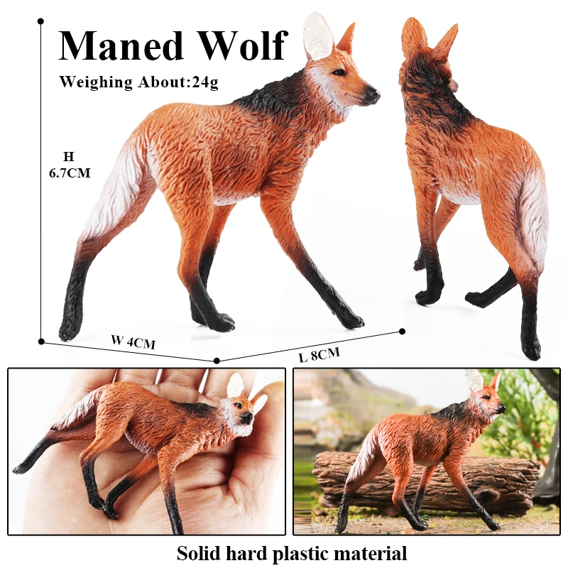 Oenux Zoo Forest Animals Model Wolf Deer Kangaroo Whale Starfish Parrot Action Figures Cake Topper Decoration Kids Education Toy