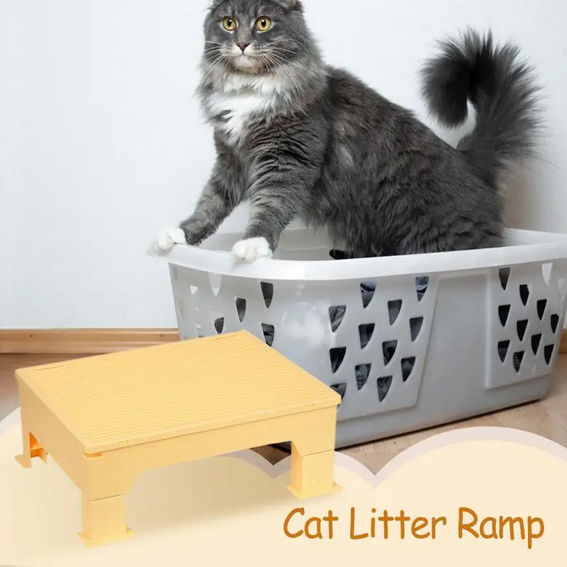 

Рампа для кошачьего туалета, ловушка для туалета, лестница с защитой от слежения, ступенька с регулируемой высотой и сеткой для фильтра для квартиры, патио, автофургона