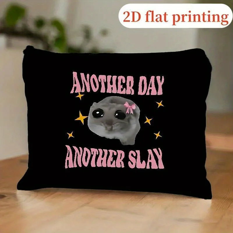 1 Piece Cute Mouse Makeup Bag - Multifunctional Zipper Pouch for Women, Perfect Travel Zipper Storage Bag, Fun Birthday Gift