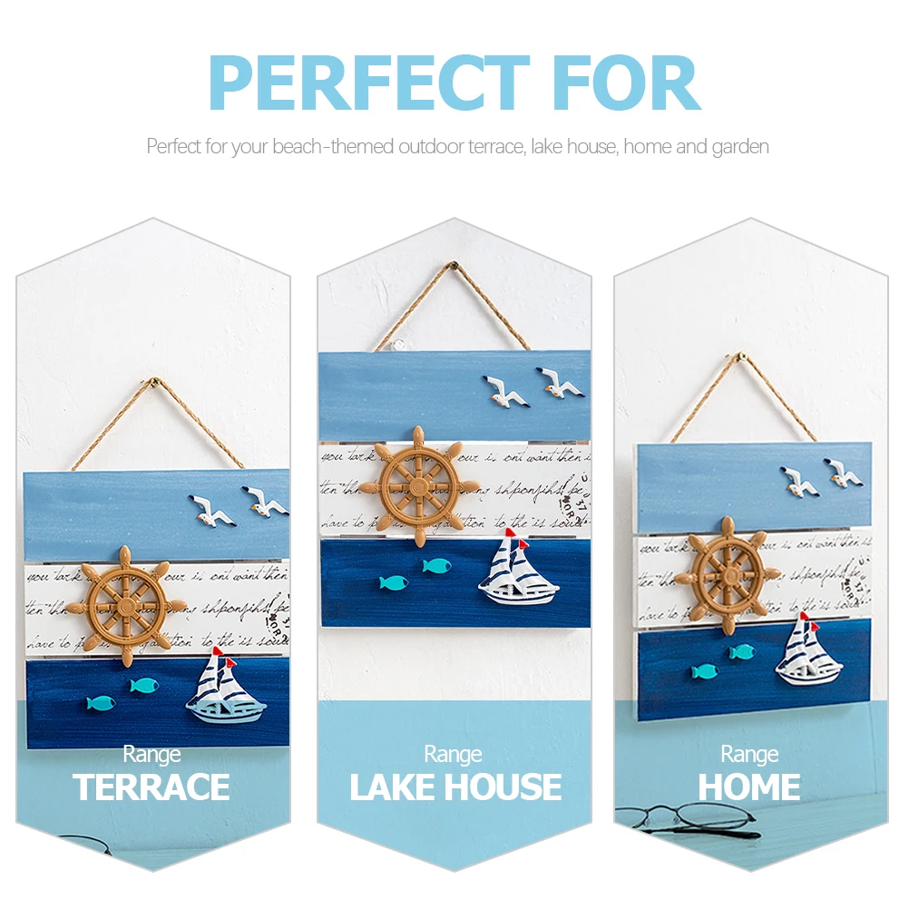 

Premium Wooden Hanging Sign Ocean Themed Decor Beach Wall Art Nautical Style Decoration For Home Restaurant Shop Wall Hanging