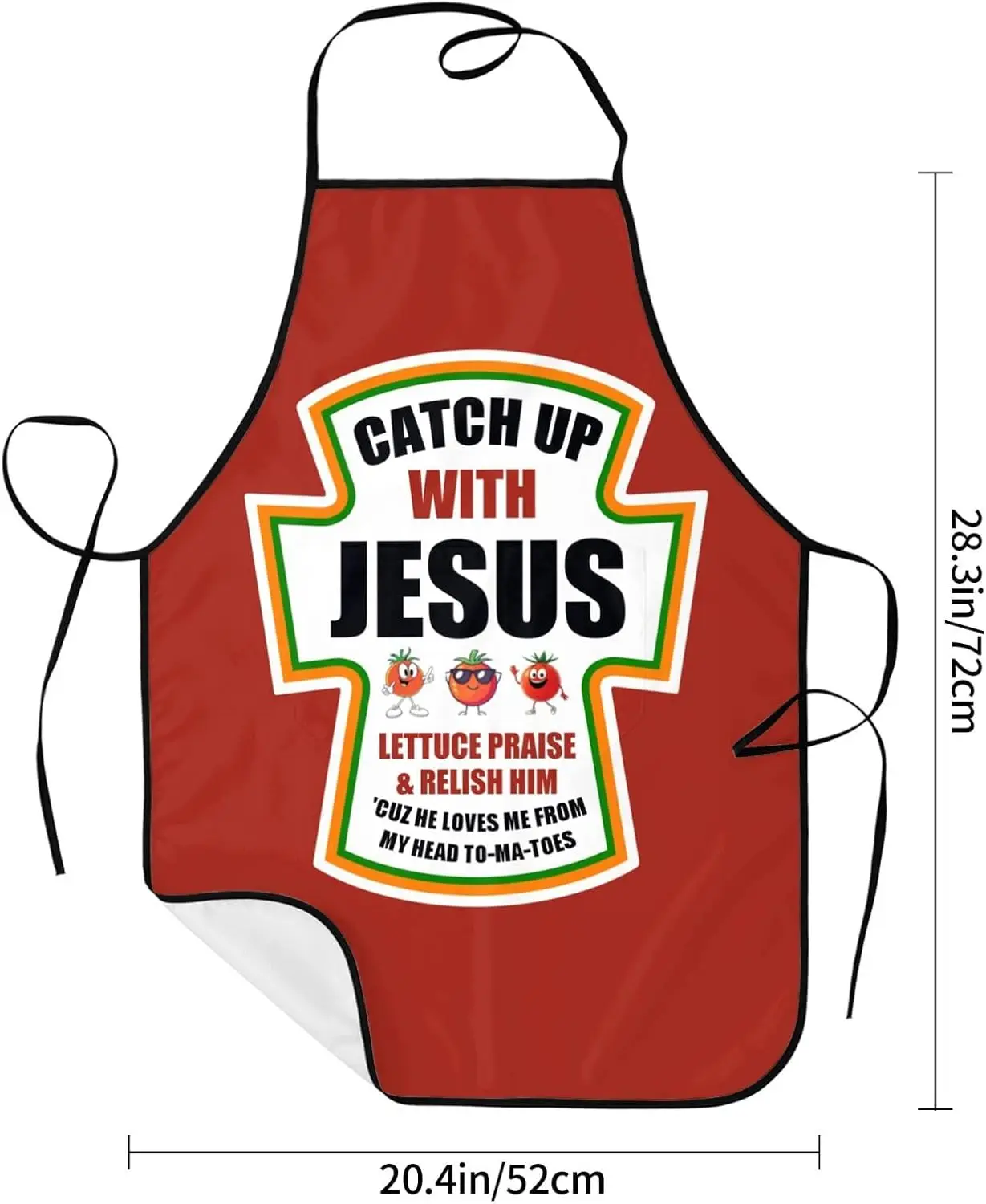 Jesus Christian Aprons For Women Men, Adjustable Apron For Grilling Bbq Cooking Baking Gardening Painting Grilling
