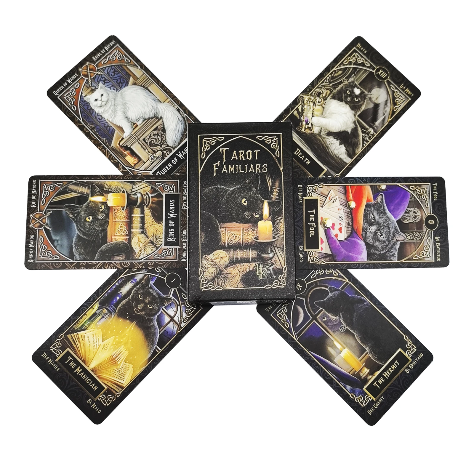 

Cats Tarot Familiars Cards A 78 Deck Oracle English Visions Divination Edition Borad Playing Games gift
