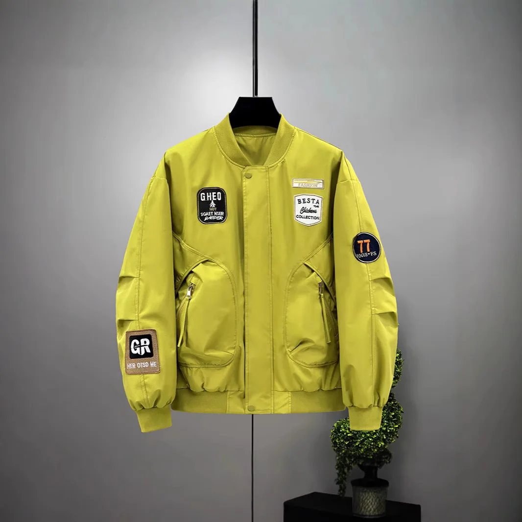 Plus Size 8XL Premium Embroidered Men's Baseball Jacket Badge Army Men Pilot Jacket Military Letter Autumn Big Pocket Male Coat
