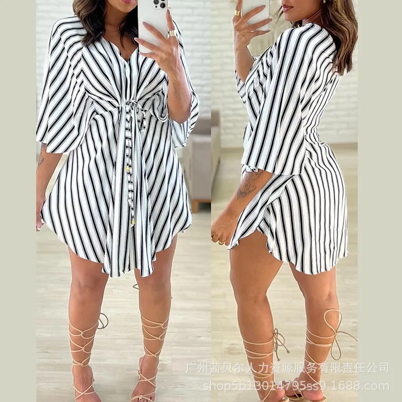 Woman Cottagecore Rompers Sexy Hollow Puff Sleeve Jumpsuits Elegant Square Collar Striped Short Fashion Beach Women Playsuits