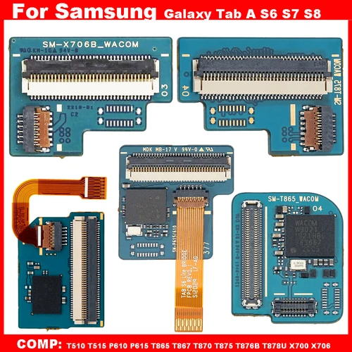 Para Samsung Galaxy Tab A S6 S7 S8 SM T510 T515 P610 P615 T865 T870 X700 X706 pantalla LCD placa de conector de pantalla táctil Cable flexible