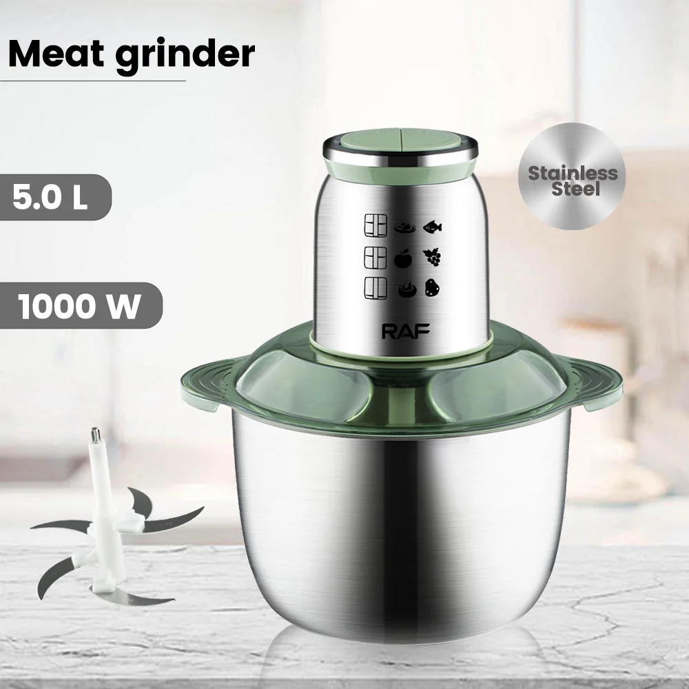 

Electric 5L 1000W Electric Meat Grinder Multifunctional Stainless Steel 5-blade Electric Blender