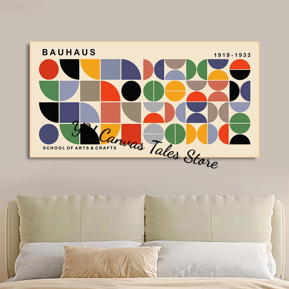 1 Stück rahmenloses Leinwandgemälde, großes Matisse-Bauhaus-Poster mit geometrischen Blättern, abstrakte Leinwandgemälde, Drucke, Minimalismus