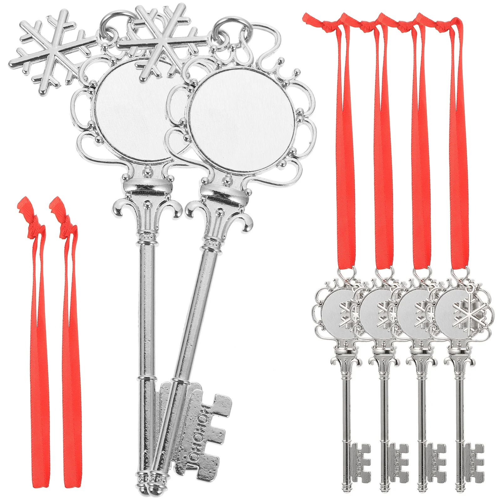 

6Pcs Snowflake Christmas Pendants Blank Sublimation Heat Transfer Tree Ornaments DIY Xmas Decor Hanging Ornaments