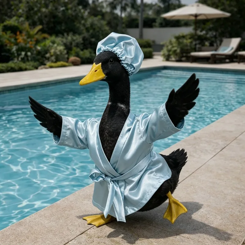Vacation Style Nightgown Porch Goose Costume New Spring and Summer Vacation Bathrobe Perfect for Swimming Pool Parties