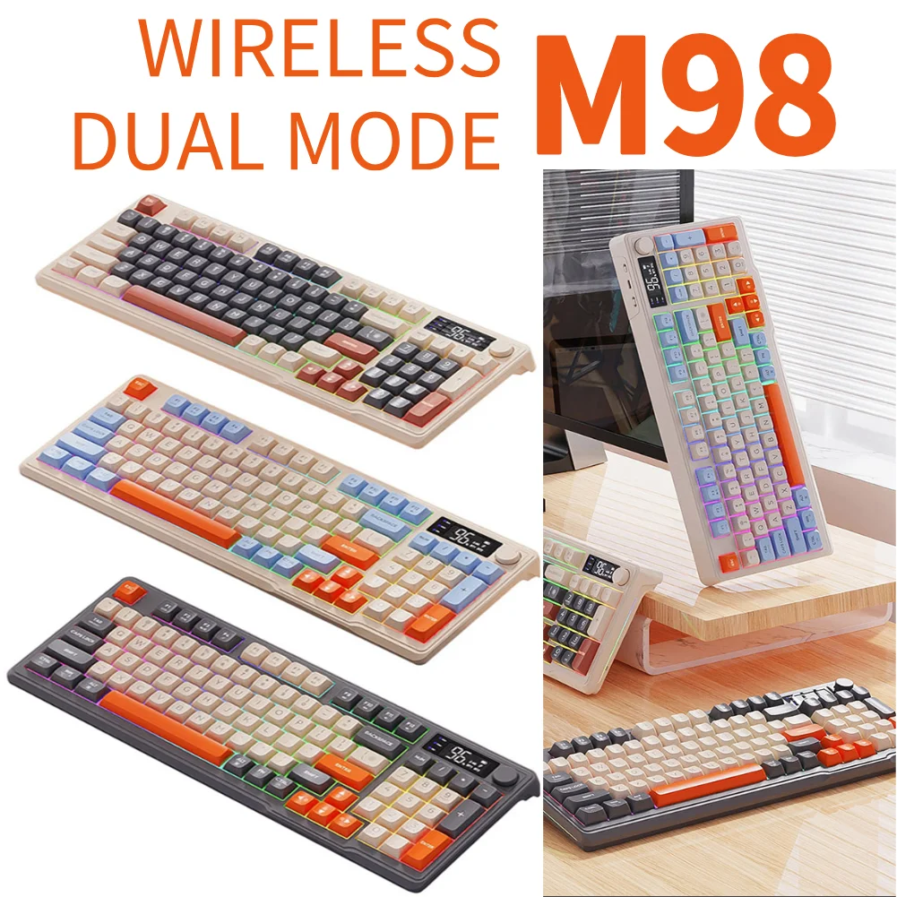 M96 Bluetooth Gaming Keyboard 2.4G Dual Mode Connection Wireless Keyboard 94 Keys Gaming Keyboard for PC Notebook