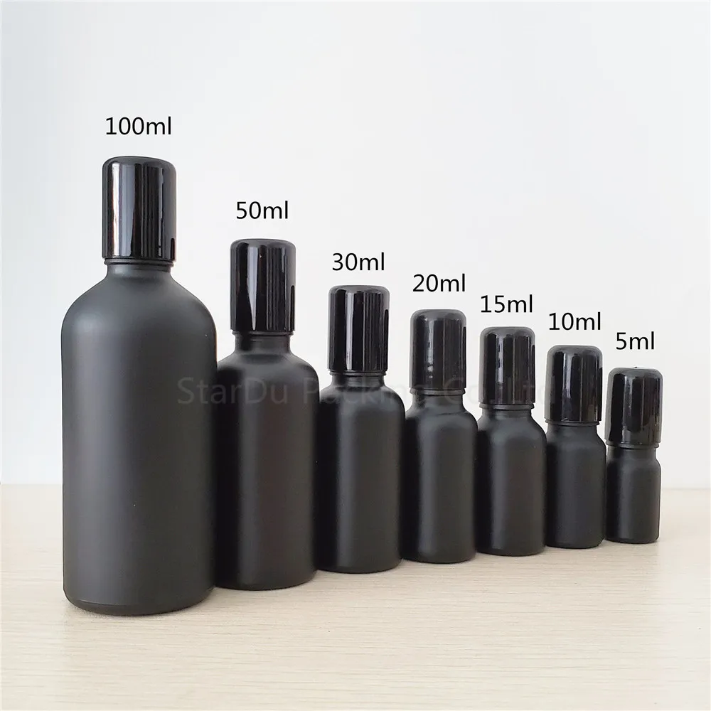 

5ml 10ml 15ml 20ml 30ml 50ml 100ml Black Roll On Bottle For Essential Oils Refillable Perfume Bottle Deodorant Containers