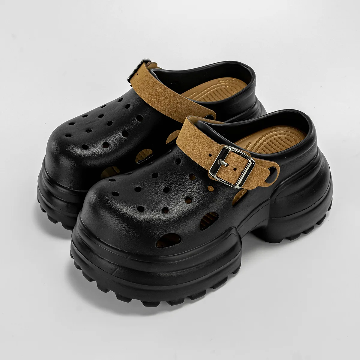 

Женские тапочки на высокой платформе 10 см, садовые модные сабо, уличные женские тапочки, качественные летние сандалии на толстой подошве для девочек