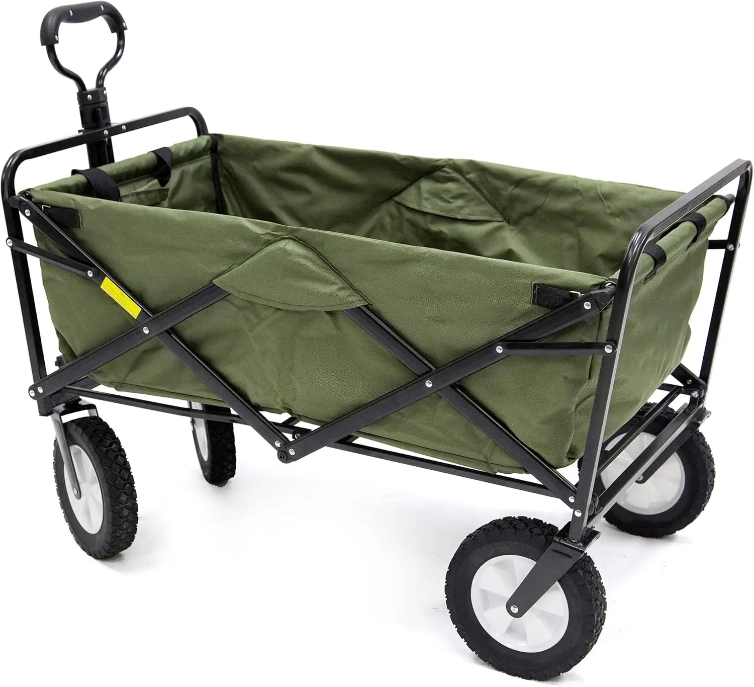 Sports folding steel frame garden multifunctional vehicle, green (for parts)