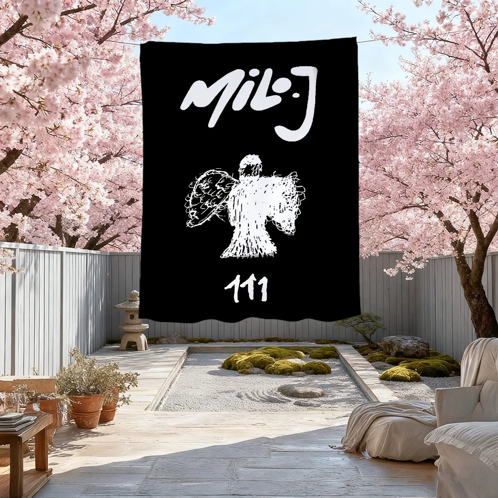 M-Milo-o Singer J Flag for Outdoor Camping Bar Picnic Party Home Decoration Ornaments Banner