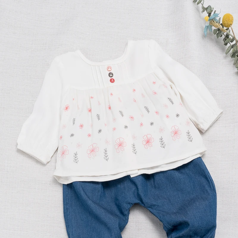 Camisa de Bebé de Algodón Satinado Suave, Ropa para Recién Nacidos, BP GEMO, Ropa Infantil Personalizable, Temporada de Prima...