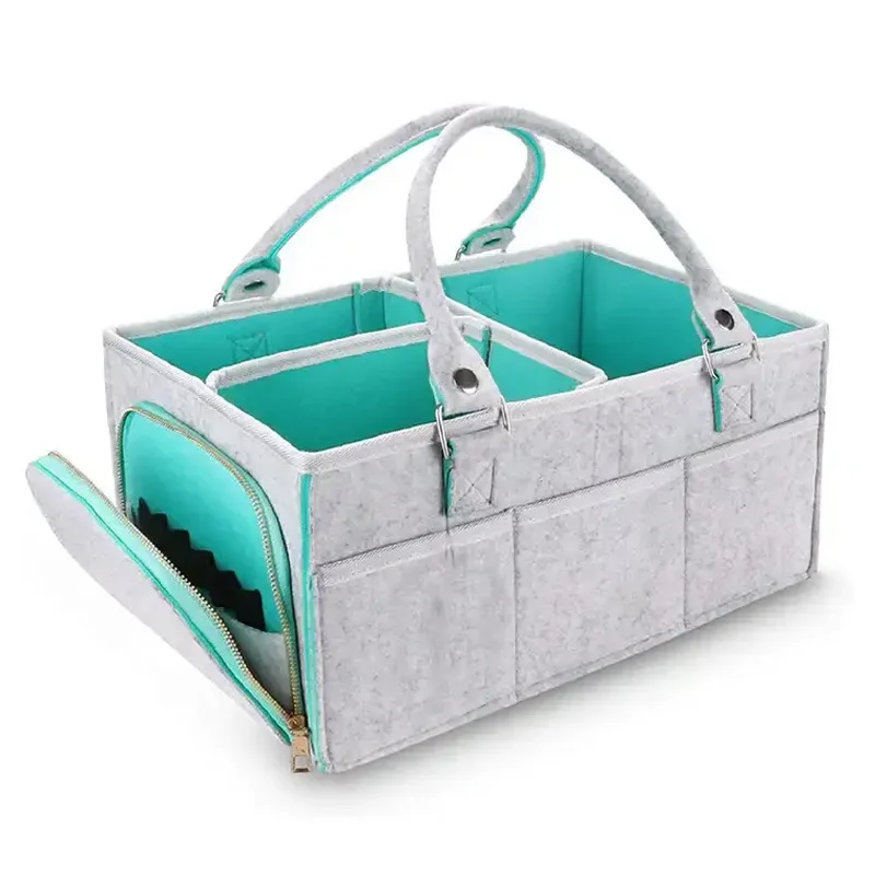 Saco de armazenamento de fraldas de feltro infantil bebê brinquedos diversos fraldas grande capacidade saco de fraldas de feltro
