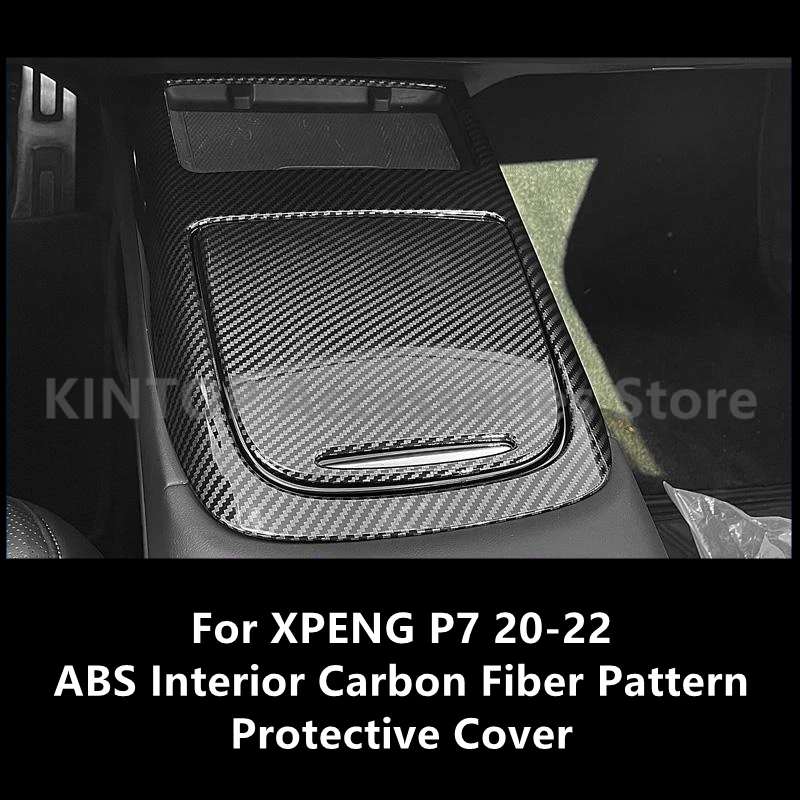 For XPENG P7 20-22 ABS Interior Carbon Fiber Pattern Protective Cover,Car Interior Decoration Modification Accessories