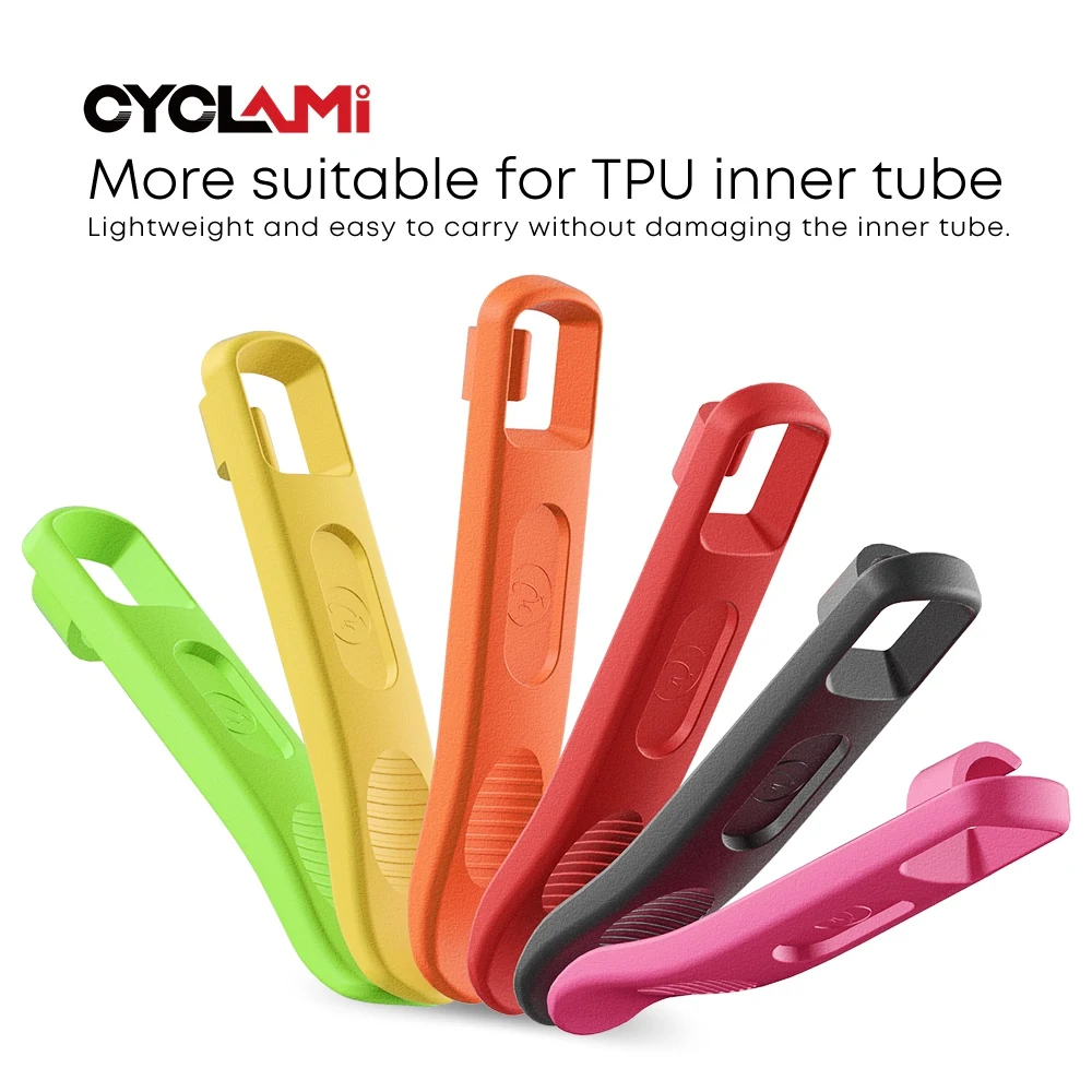 CYCLAMI 2 pcs Bike Tyre Pry Bar ROAD MTB TPU Inner Tube Tube Remover Tool Ultralight Wheel Repair Tool Cycling Accessories