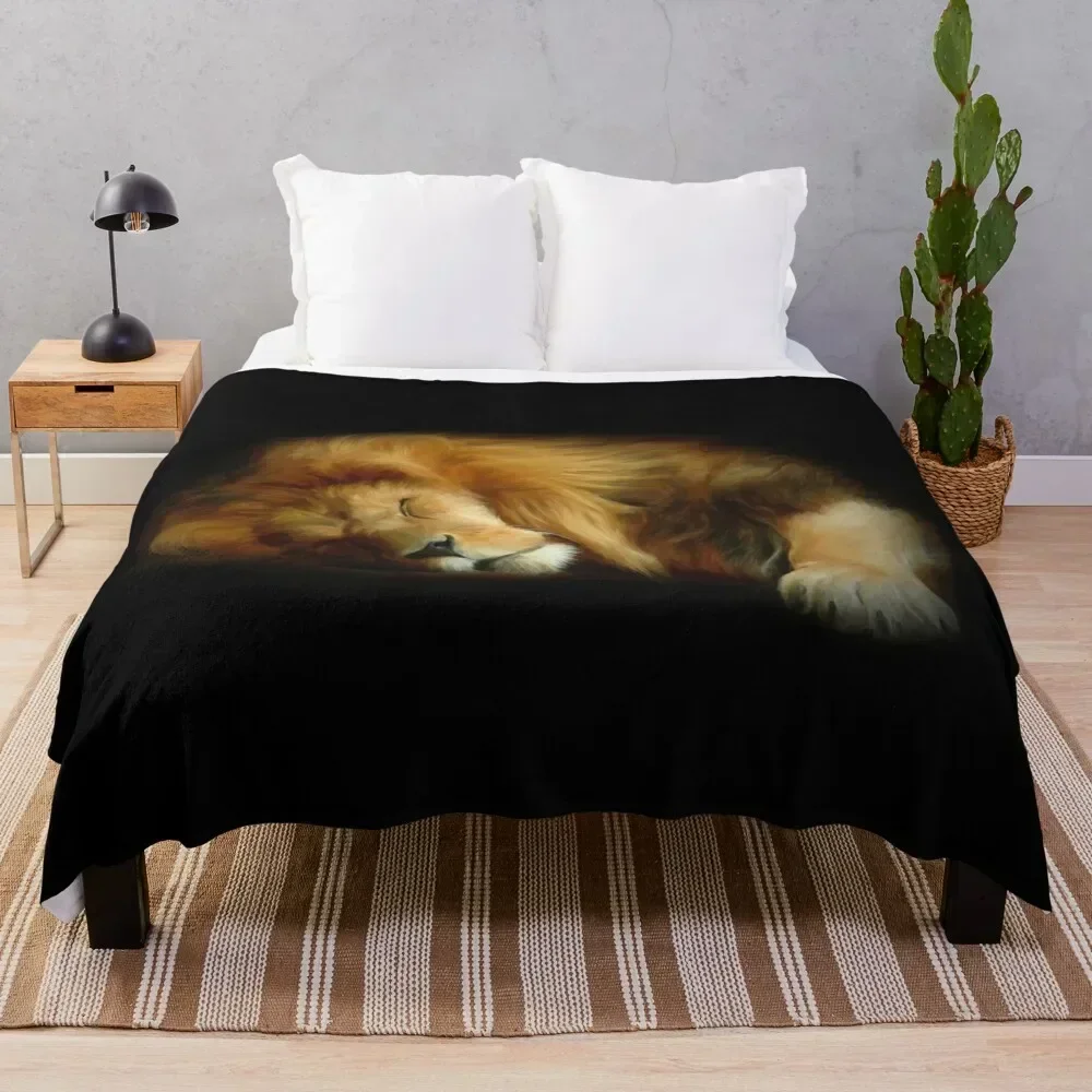 

Sleeping Lion Throw Blanket Baby blankets and throws For Decorative Sofa halloween Blankets