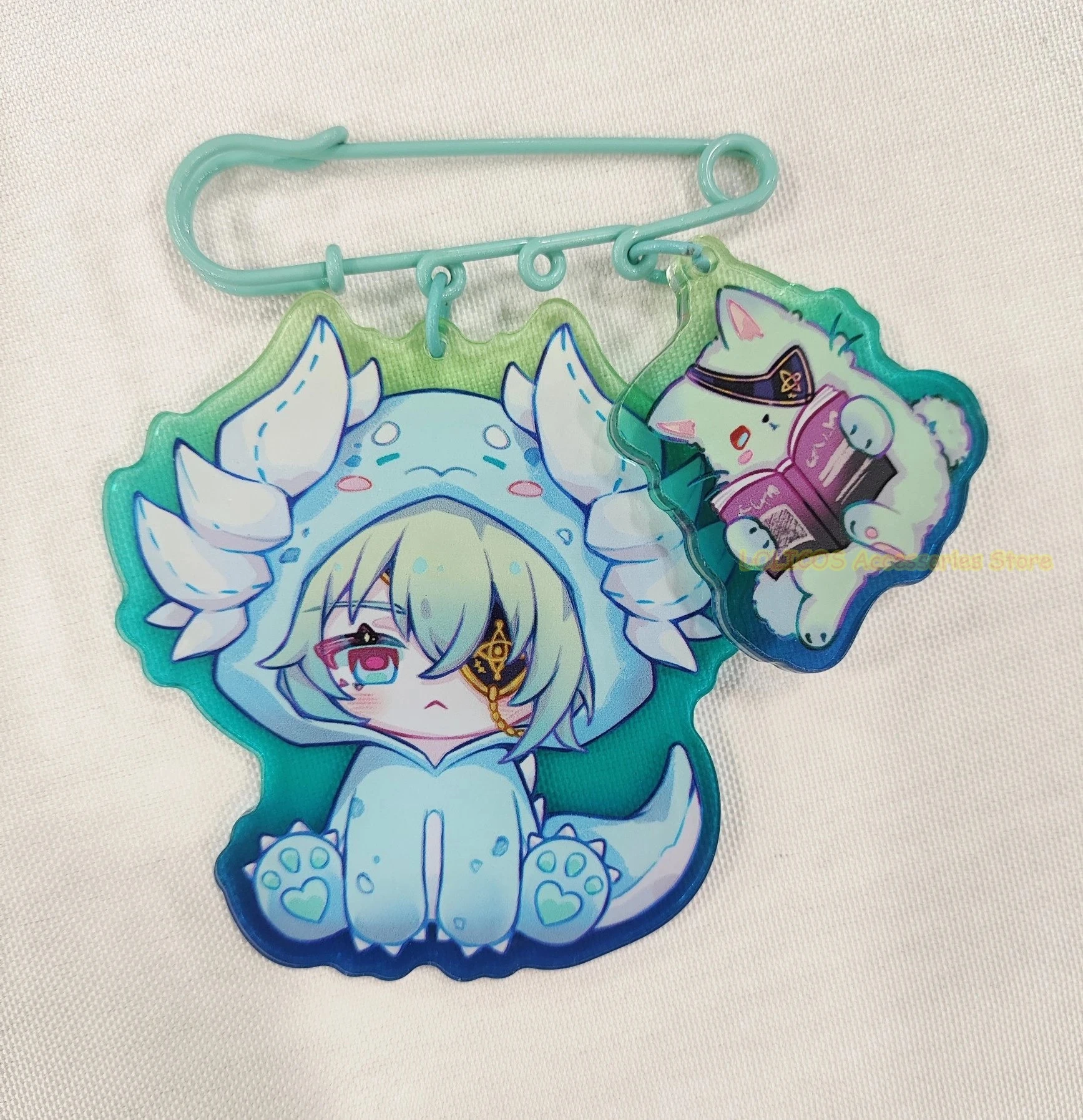 أنيمي Mydei Khaslana Anaxa Genshin تأثير تأثيري Q نسخة الاكريليك حلية لعبة المفاتيح قلادة ديكور #2