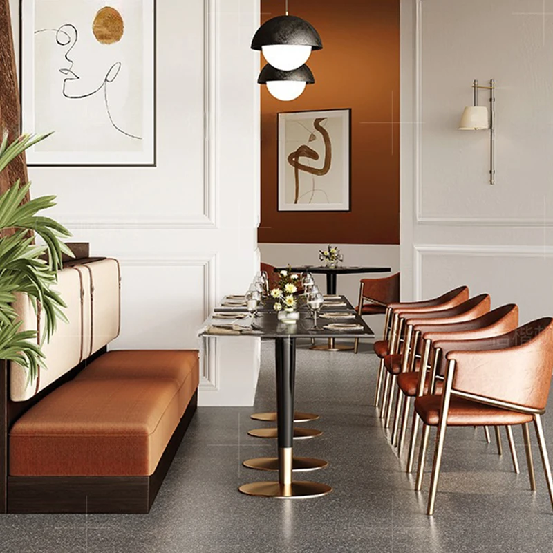 

For Modern Fashion Party Durable Leather Chairs and Sofas for Fast Food Restaurants Coffee Shops