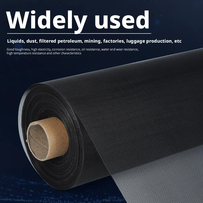 Thickened Black Nylon Filter Mesh 30-500 Mesh 1.45m Width Nylon Net for Industrial Bags Packaging Screen