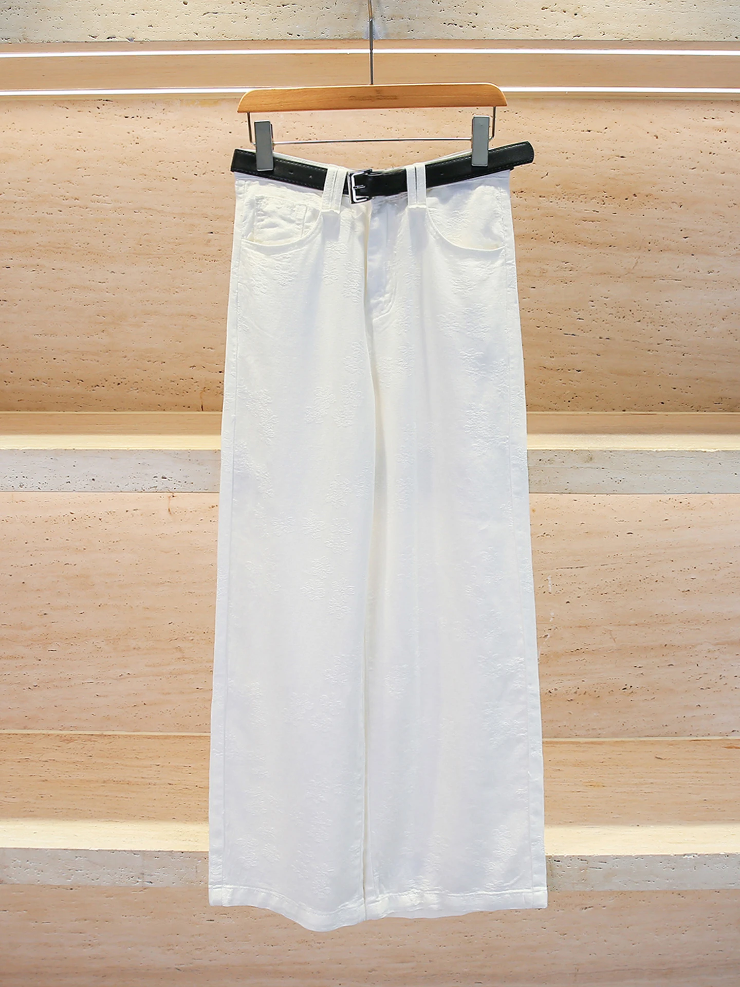 

Длинная джинсовая юбка с высокой талией и широкими штанинами, повседневный дизайн с вышивкой, элитные женские модные осенние новые поступления от Nu