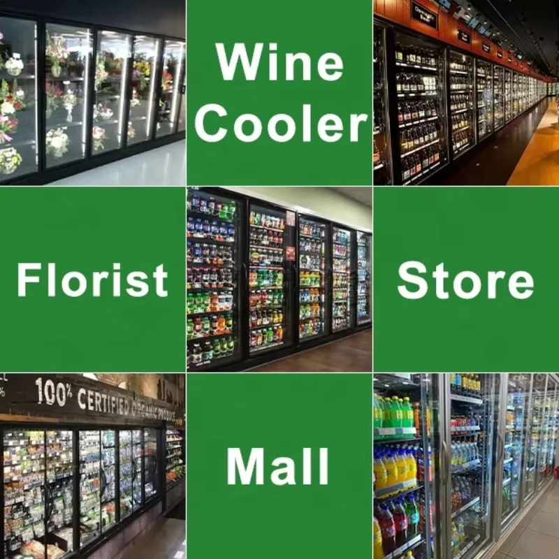 4 Glass Door Commercial Beer Fridge Walk in Freezer Cold Storage for Supermarket Sale