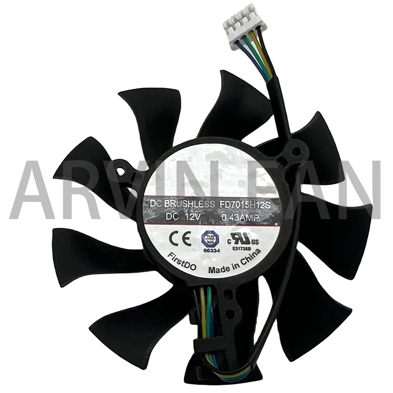 FD7015H12S 75mm Fan 12V 0.43A 4Pin HD5770 HD5850 HD5830 VGA Video Card Cooling Fan