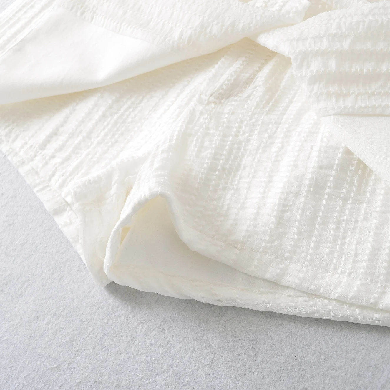 Lage taille A-lijn rok Wit Veelzijdig Sexy Afslankend Dames Zomer Bubble Soda Ort Rok f-lengte rok