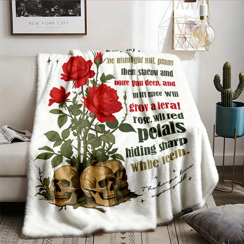Bury Our Bones in The Midnight Soil, Inspired By VE Schwab, Bookish Gift, Book Lover Gift, Comfort Cozy Blanket