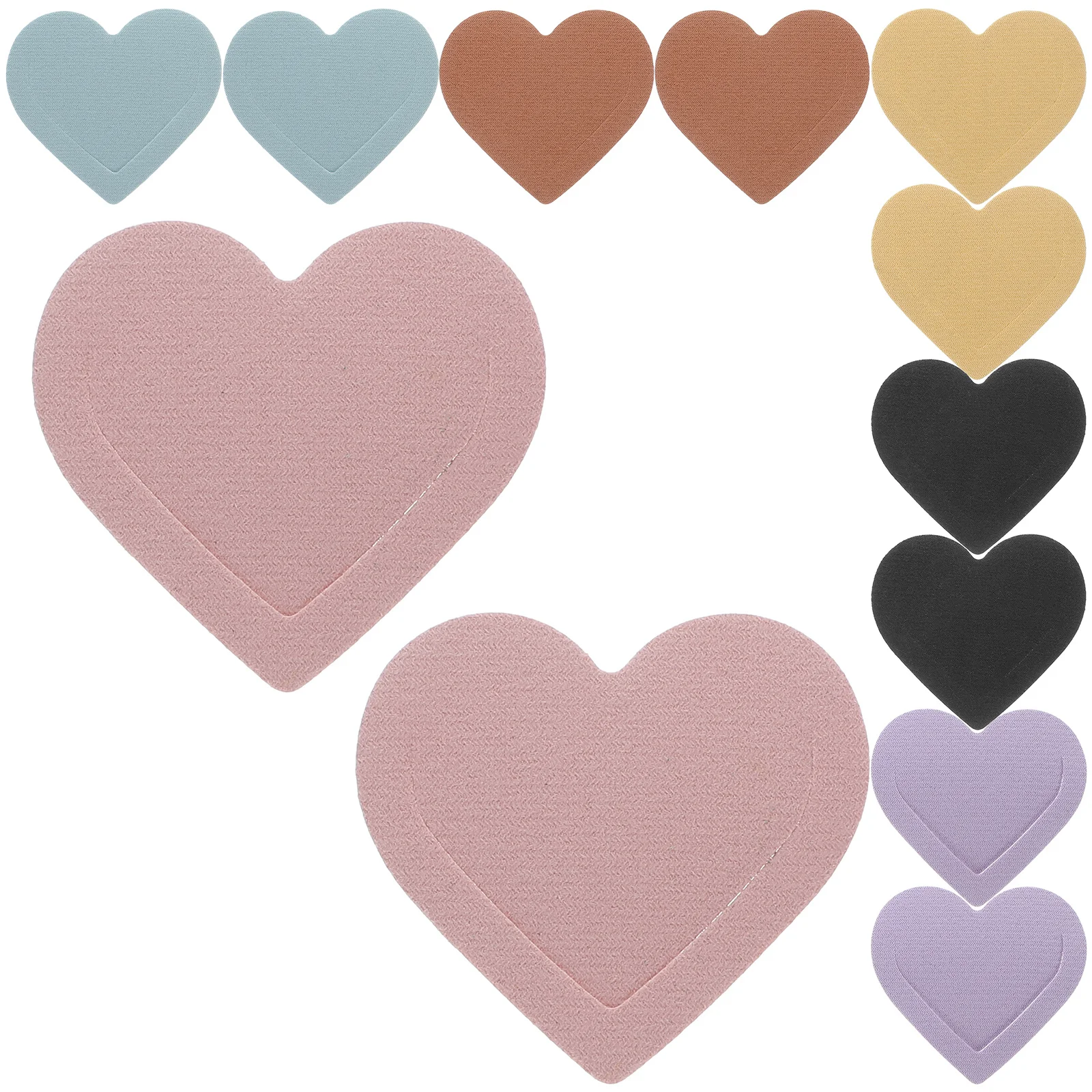 

12Pcs PU Heart Shaped Seamless Corner Bookmarks Book Accessories for Reading Lovers Women Multicolor Book Tassel