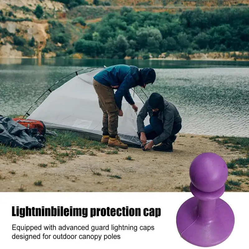 Protection Cap Protector Stable Proof Cap Anti-Slip Proof Cap Tent Tarp Grabbers Protector Safe Tent Pole Connectors