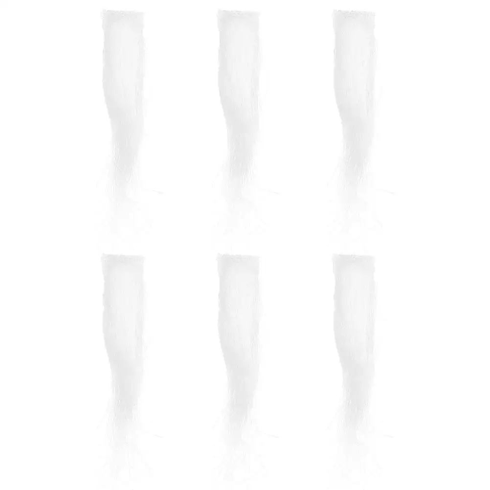 

6 Pcs Santa Claus Eyebrows White Faux Reusable Self Adhesive Costume Facial Hair For Men Kids Theater Cosplay