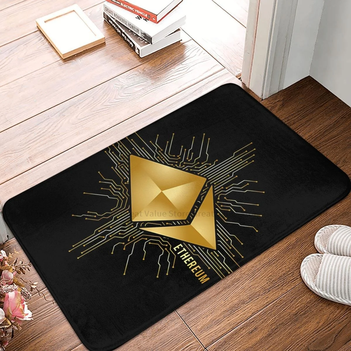 Cryptocurrency Non-slip Doormat Is The Future Blockchain Crypto Trading Bath Kitchen Mat Welcome Carpet Home Modern Decor