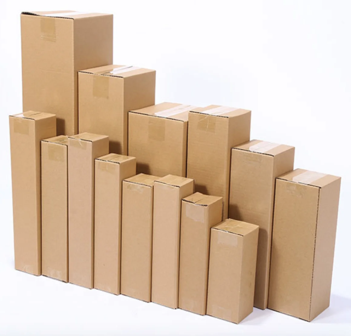 Rectangular Corrugated Box Brown Cardboard Packaging Boxes For Umbrella Thermos Cup Mailing Protection Box Business Supplies