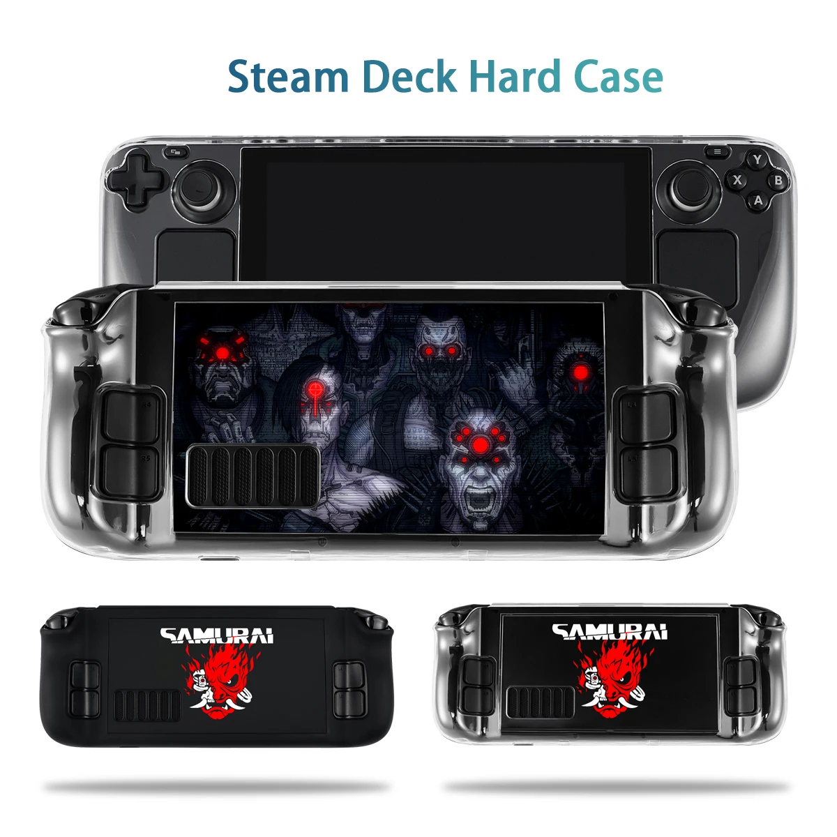 Steam Deck Case Game Console Cyberdeck Cover Hard PC Protective  Anti-Scratch Non-Slip Gaming Valve Black Shell Case Accessories