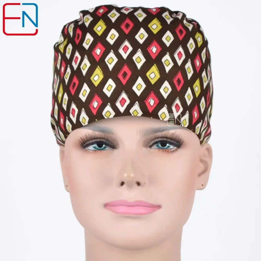 Hennar 100% Cotton Medical Scrub Caps L size suit for long hair or head circumference larger than 64cm