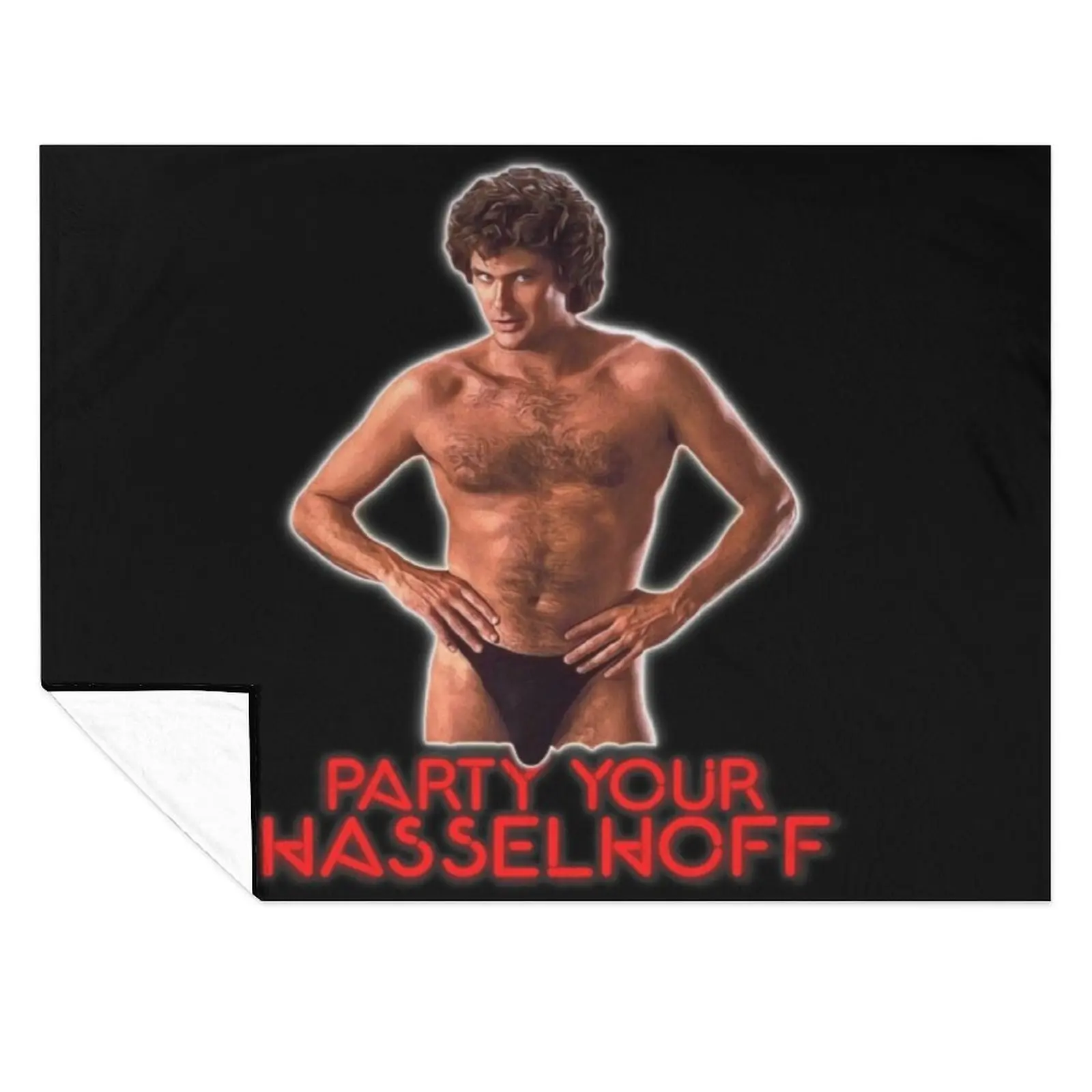

PARTY YOUR HASSELHOFF Throw Blanket bed plaid Travel Decorative Beds Blankets